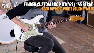 Video thumbnail for No Talking...Just Tones | Fender Custom Shop LTD '62/'63 Strat Journeyman Aged Olympic White by Peach Guitars