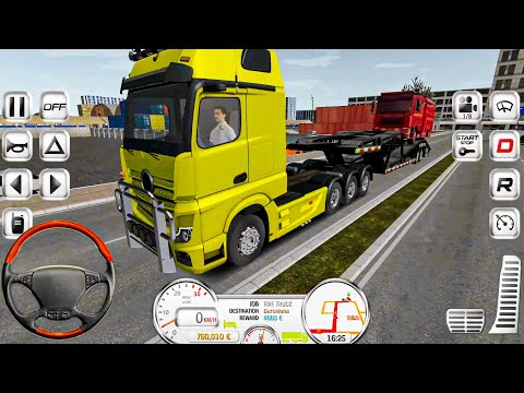 Fire Truck on the Trailer! Euro Truck Evolution #19 Android gameplay