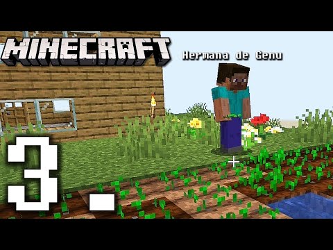 I MAKE A GARDEN IN MINECRAFT WITH MY SISTER #3 - MINECRAFT SURVIVAL SERIE ENGLISH GAMEPLAY