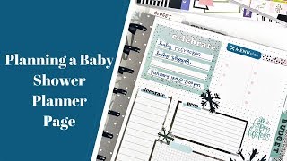 Planning a Baby Shower - Planner Page