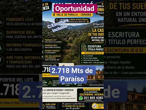 En Bialet Masse.Si sos inversionistas o querés la casa de tus sueños en una pendiente leve 👌💲#viral