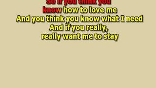 if you think you know how to love me Smokie  best karaoke instrumental lyrics
