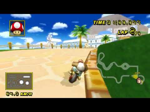 Mario Kart Wii CTGP: Pianta Shore (Gold Star) (2:33.441)