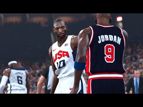 '92 Dream Team vs '12 Team USA [ NBA 2K20 - Full Game ]
