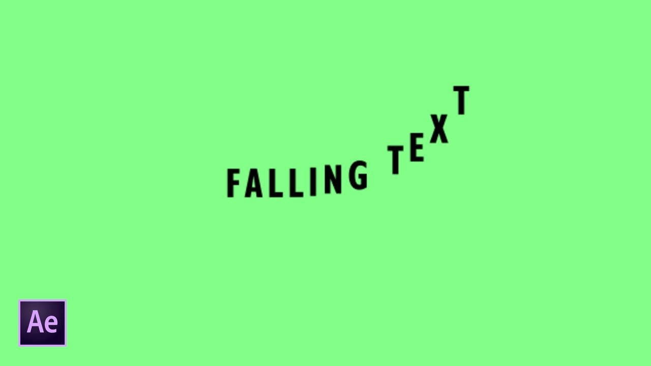 Falling Text Animation In After Effects Tutorial