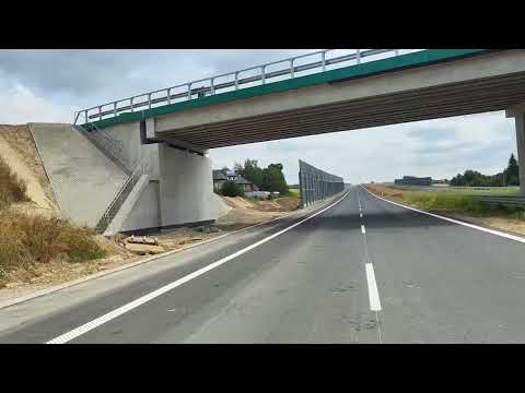 Przejazd trasą główną od km 625+300 do 624+700