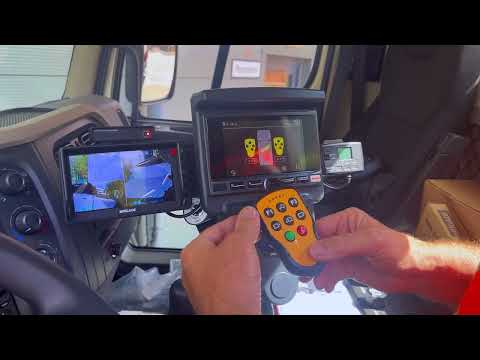 How to adjust the wide sweep brush on the MaxPowa truck mounted road sweeper