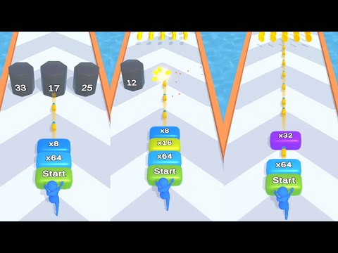 Shot Stack 2048 - All Levels 32 To 56 Gameplay (Android iOS) Part 3