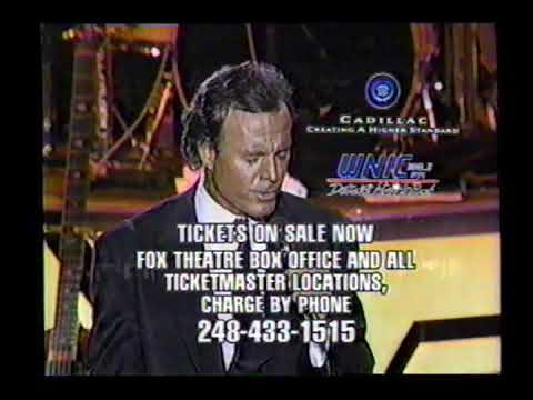 1997 Detroit Commercial Julio Iglesias Fox Theatre