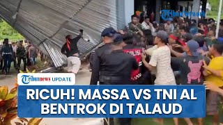 Detik-detik Warga Ngamuk Hantam Markas Lano Melonguane Buntut Oknum TNI AL Diduga Mabuk Aniaya Guru
