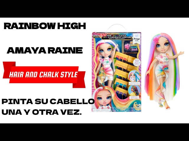 Vídeo relacionado con RAINBOW HIGH Hair Chalk & Style Muñeca - Amaya - Muñeca Rainbow de 28 cm, Tiza Lavable para el Pelo, Colorea, Peina, Juega, Enjuaga y Repite, para Niños de 4 a 12 Años o Más