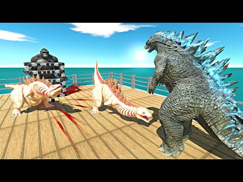 Godzilla 2014 Death Run | King Kong Rescue Mission Kill Kamata Kun  - Animal Revolt Battle Simulator