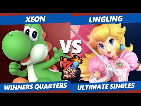 First Attack 2019 SSBU - ISD|ET | Xeon (Yoshi) Vs. 16B | LingLing (Peach) Smash Ultimate W. Quarters