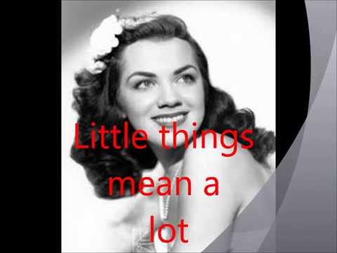 Kitty Kallen Little Things Mean A Lot with lyrics