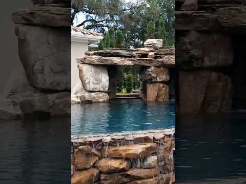 Would you leave your backyard? Insane Pool in Tampa, Florida. #insanepools #backyardgoals #pool