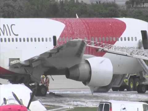 Plane catches fire on Fort Lauderdale Tarmac