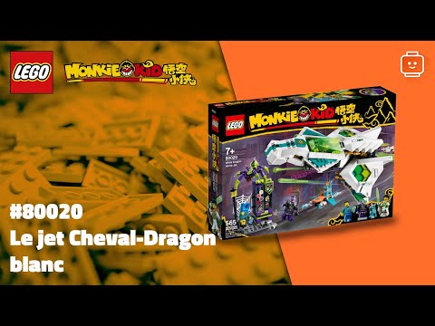 Vidéo LEGO Monkie Kid 80020 : Le jet Cheval-Dragon blanc