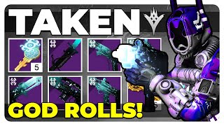 Destiny 2: NEW Taken Weapons PVE God Roll Guide! (&amp; How To Farm!)