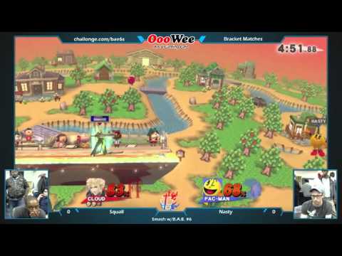 Smash w/ BAE 6 - Squall (Cloud) Vs. Nasty (PAC-MAN/Luigi)