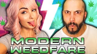 Un gars, une fille s affrontent sur call of duty sous cannabis 