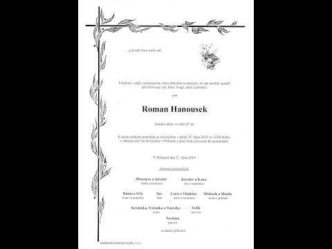 In Memory of Roman Hanousek