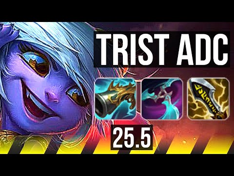 TRISTANA & Morgana vs CAITLYN & Nautilus (ADC) | 12/1/6, Legendary | KR Master | 25.5
