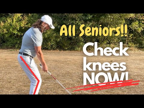 Why too much knee bend is DEADLY! Seniors be aware! #golf #golfswing #seniorgolf 