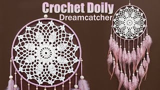 Diy Tutorial l  How To Make A Flower Doily Crochet Dreamcatcher ?