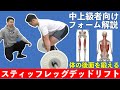 【中上級者向け】体の後面を鍛える”スティッフレッグデッドリフト”フォーム解説