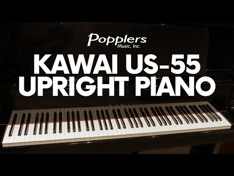 Pre-Owned Kawai US-55 Upright Piano with Playing Examples | Popplers Music