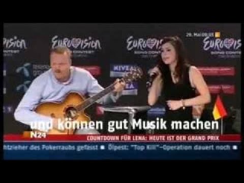 Lena Meyer Landrut Singing about her German Accent