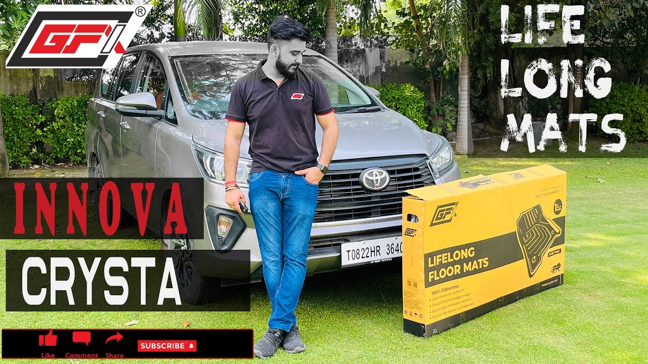 Watch video GFX Life Long Mat For Innova Crysta | Customised Product With Best Quality | Installation of Car Mat Now GFX Life Long Mat For Innova Crysta | Customised Product With Best Quality | Installation of Car Mat