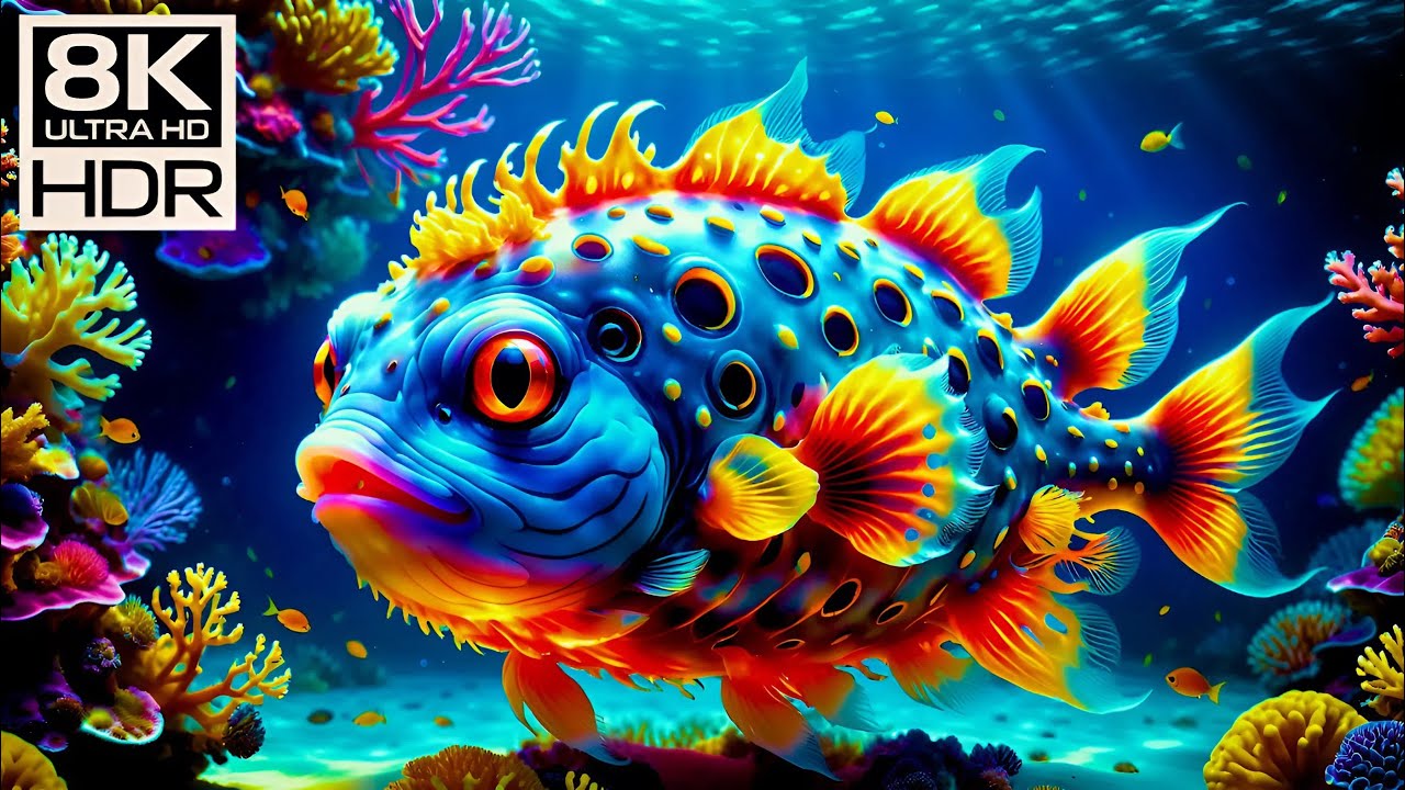 🐚 Hidden Blue Realms — Glowing Coral Gardens & Ocean Serenity | 8K Deep Colors