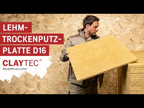 CLAYTEC Anwendungsvideo: Lehm-Trockenputzplatte D16