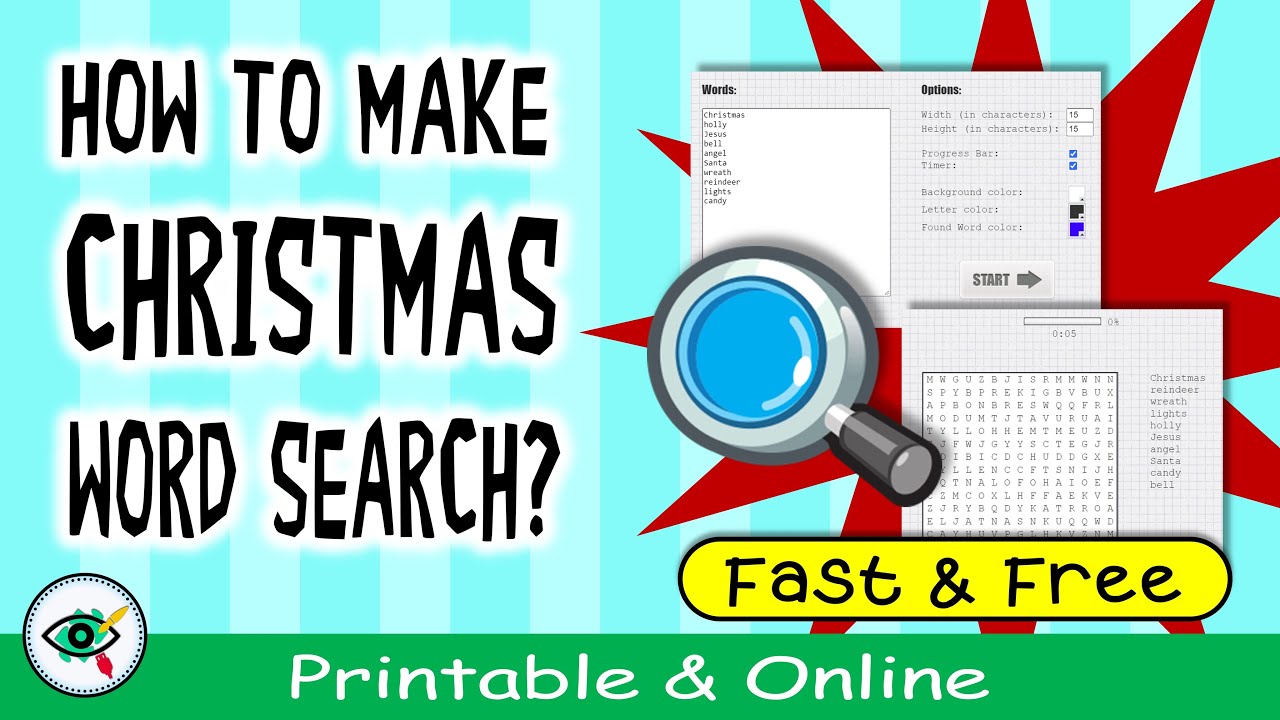 Christmas Word Search | Word Search Maker | FREE  Printable and Online