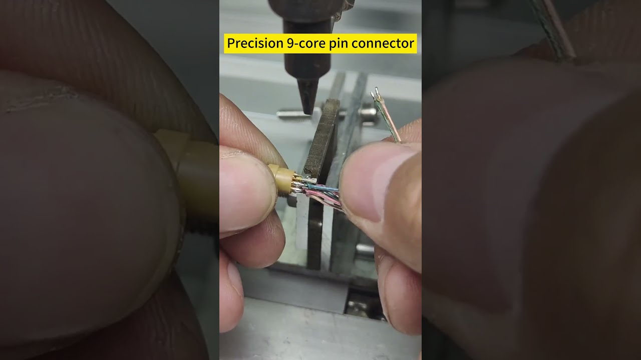 Precision 9 core pin connector#automaticsoldering  #solderingmachine #automaticsolderingmachine