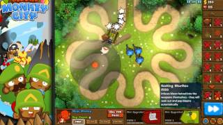 preview picture of video 'Bloons monkey city Mission Special mission Tranquil glade HD'