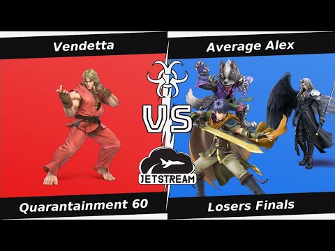 Quarantainment 60 Losers Finals - Vendetta (Ken) Vs Average Alex (Sephiroth, Ike, Wolf) - SSBU