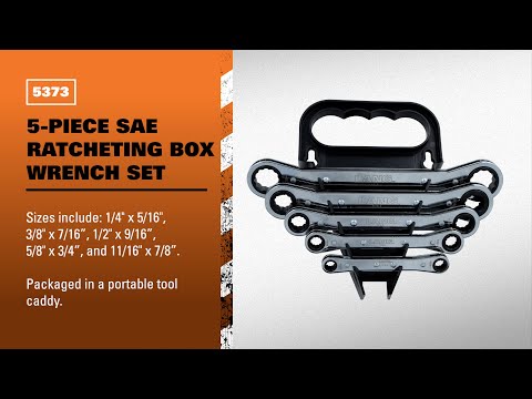 LANG 5373 - 5-Piece SAE Ratcheting Box Wrench Set