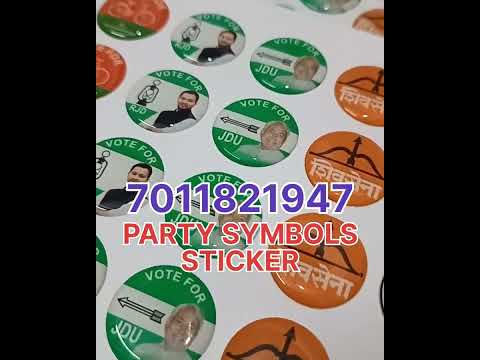 Multicolor epoxy dome mobile sticker party simbul election s...