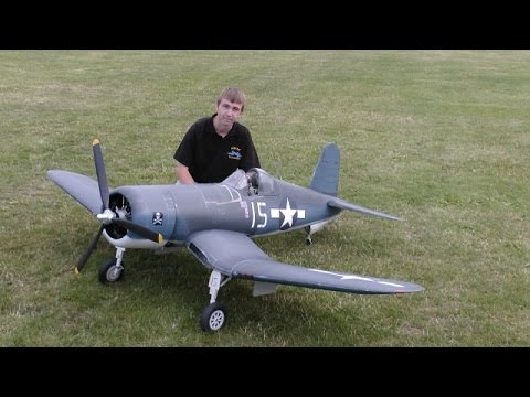 GIANT 1/4 SCALE COMP ARF RC F-4U CORSAIR MOKI 250cc RADIAL - TREVOR WOODS WILLIS WARBIRDS  - 2014