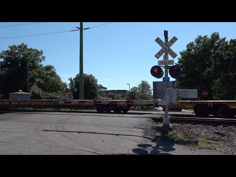 CSX Train Sits At E Evans St. Railroad Crossing, Florence SC