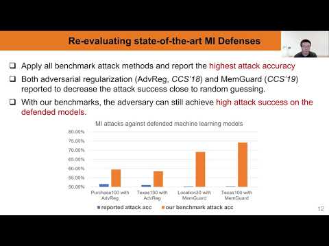 USENIX Security '21 - Systematic Evaluation of Privacy Risks of Machine Learning Models