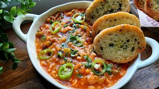 Hearty Grains Soup with Garlic Herb Baguette | Healthy Dinner Recipe by Masuma