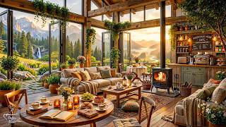 Relaxing Piano Jazz Morning ☕~ Warm Cabin Ambience with Soft Melodies for Peaceful Start