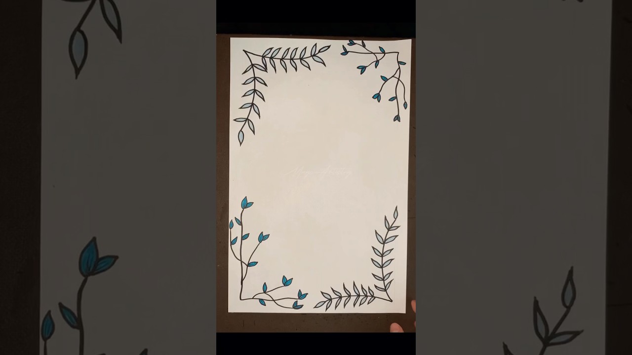 Aesthetic Border Design | Minimalistic Border Design for School Project #shorts #borderdesigns #art