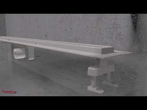 Instalação de canal de duche da Linha Finish