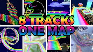 What If All 8 Rainbow Roads Were On One Race Track