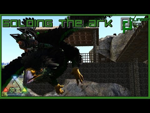 Soloing the Ark S4E183 - T-REX BREEDING AREA BUILD - WATERFALL BASE CONTINUES