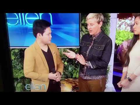 Marcelito Pomoy singing Beauty and the Beast at the Ellen Degeneres Show